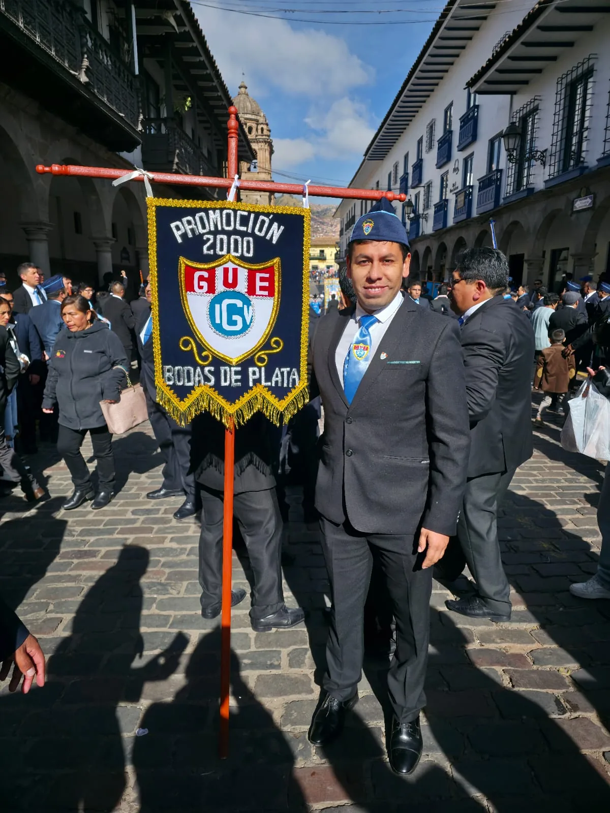 Iván Hurtado en la Plaza de Armas del Cusco